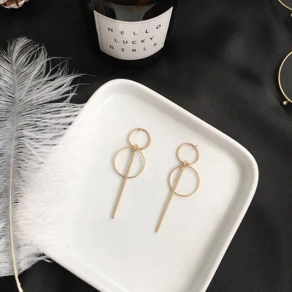 NEW!💙💎MINIMALIST BARS! MODERN HOOPS!💎💙GOLDEN! - Picture 7 of 8